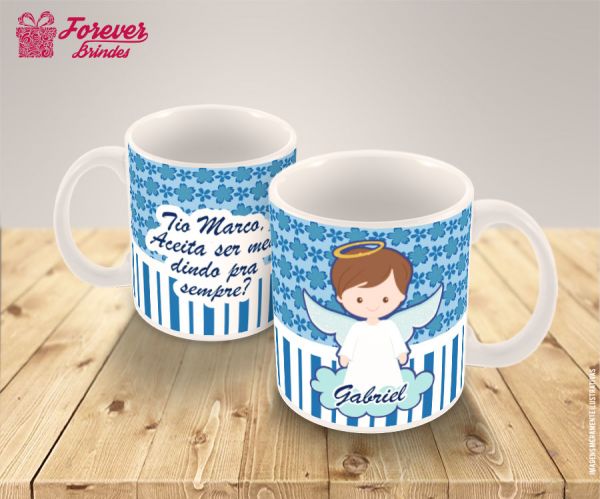 CANECA DE PORCELANA PADRINHOS 0007