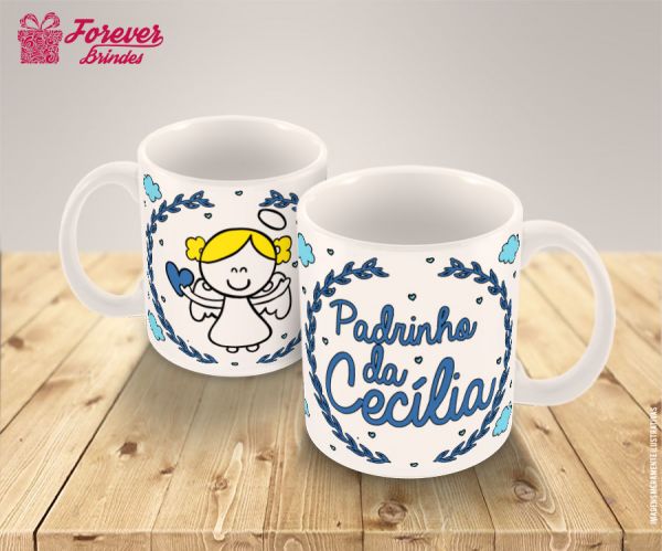 CANECA DE PORCELANA PADRINHOS 0005