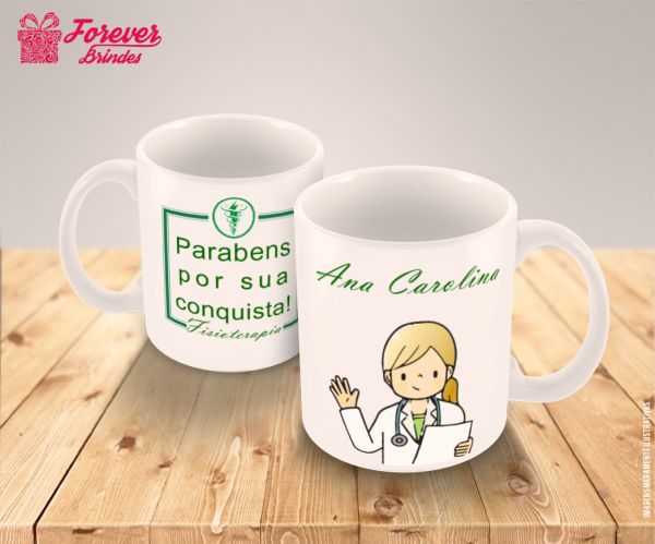 CANECA DE PORCELANA FISIOTERAPIA 0001