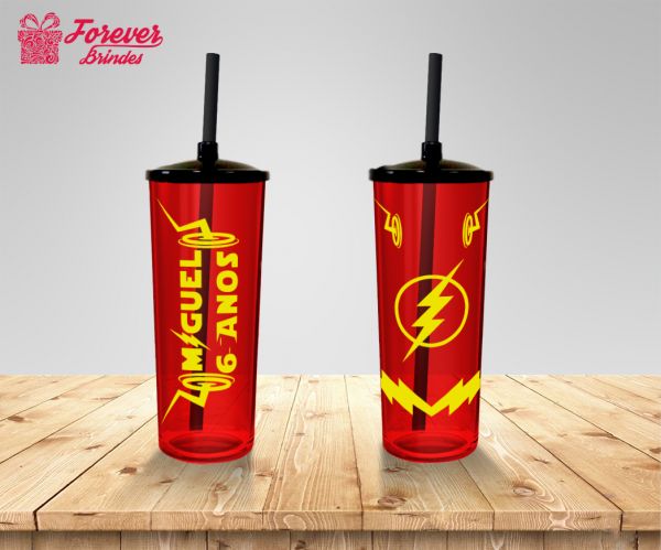 COPO LONG DRINK THE FLASH TAMPA E CANUDO 0003