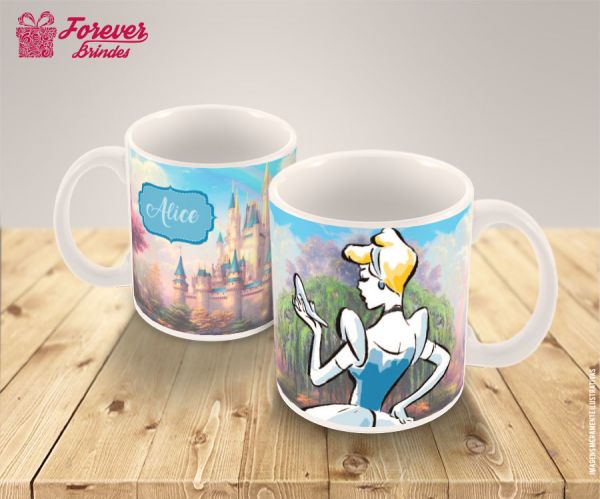 CANECA DE PORCELANA CINDERELA 0001