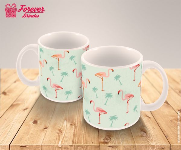 CANECA DE PORCELANA FLAMINGO 0003