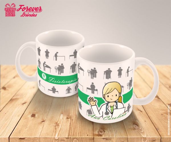 CANECA DE PORCELANA FISIOTERAPIA 0002