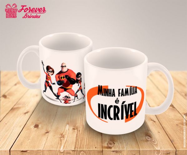 CANECA PERSONALIZADA OS INCRÍVEIS 0001