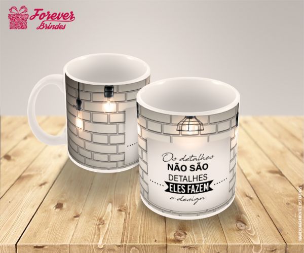 CANECA PORCELANA DESIGNER DE INTERIORES