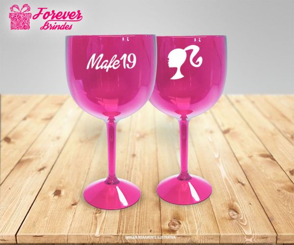 TAÇA DE GIN NEON PERSONALIZADA ANIVERSÁRIO DA BARBIE 0002